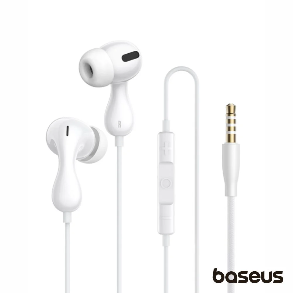 Auriculares stereo c/ fios e microfone encok hz20 baseus