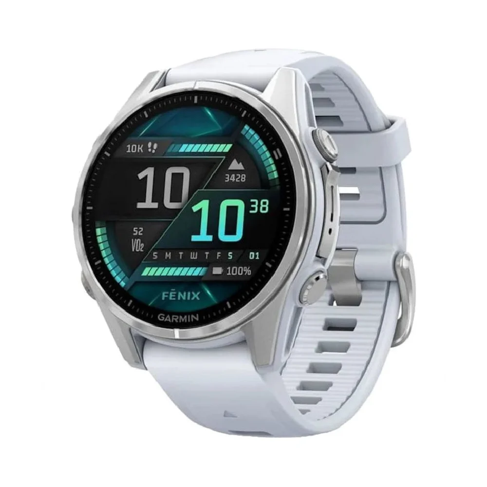 Smartwatch Garmin Fenix 8 AMOLED 43mm Aço Branco