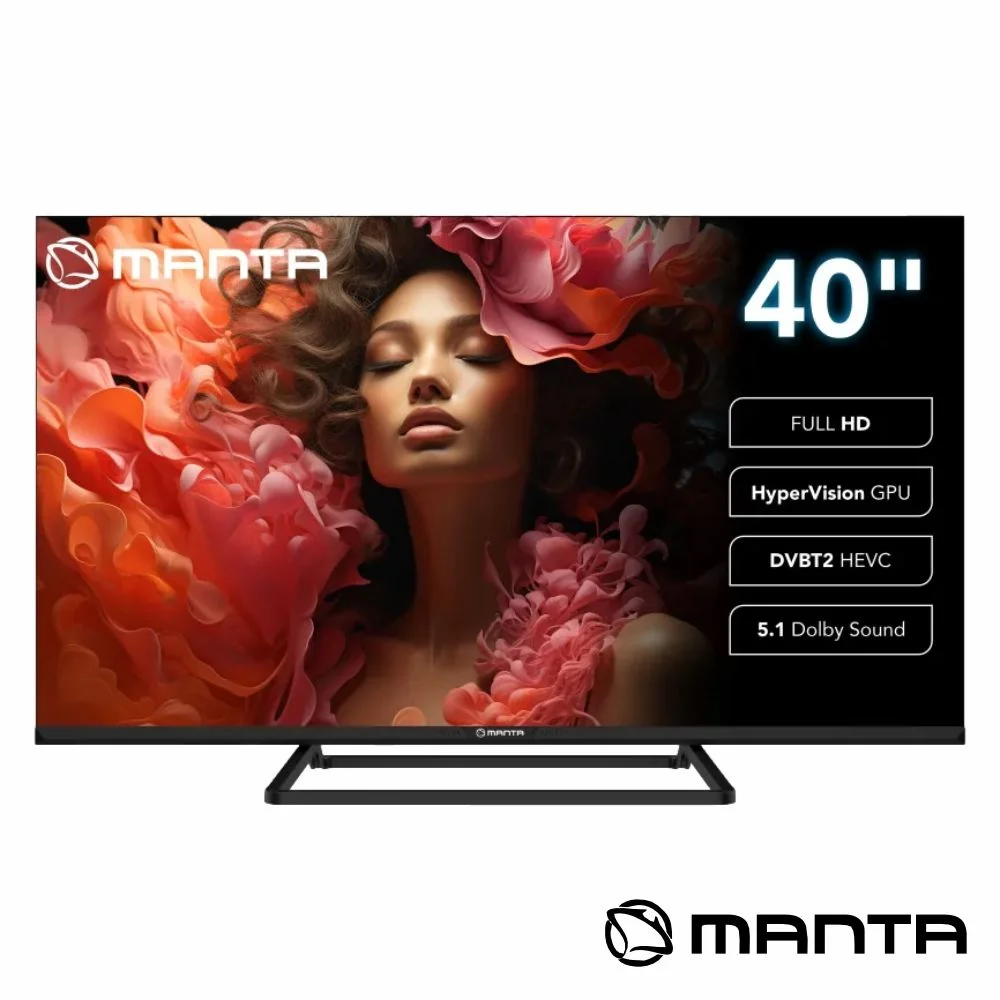 Smart TV LED Frameless 40" FHD HDMI DVB-T2/T/C MANTA