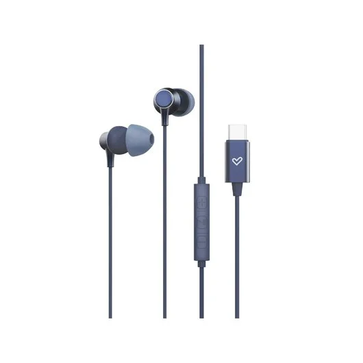 Auriculares energy sistem tipo c azul metalizado