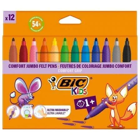 Canetas de Feltro bic kids comfort jumbo 12 un
