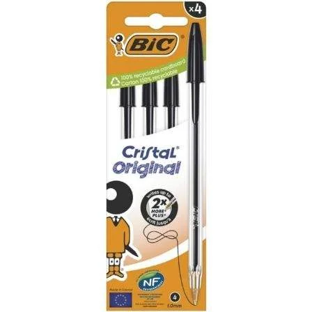 Canetas Esferográficas BIC Cristal Original Preta Caixa de 4