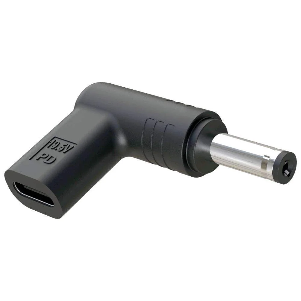 Ficha adaptadora usb-c fêmea / ficha dc 1.7x4.75mm macho