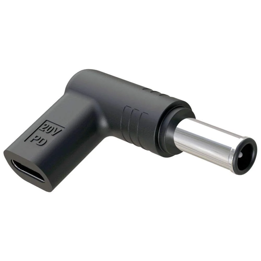 Ficha adaptadora usb-c fêmea / ficha dc 4.4x6.5mm macho