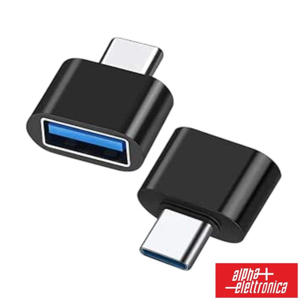 Ficha adaptadora usb-c macho / usb-a fêmea