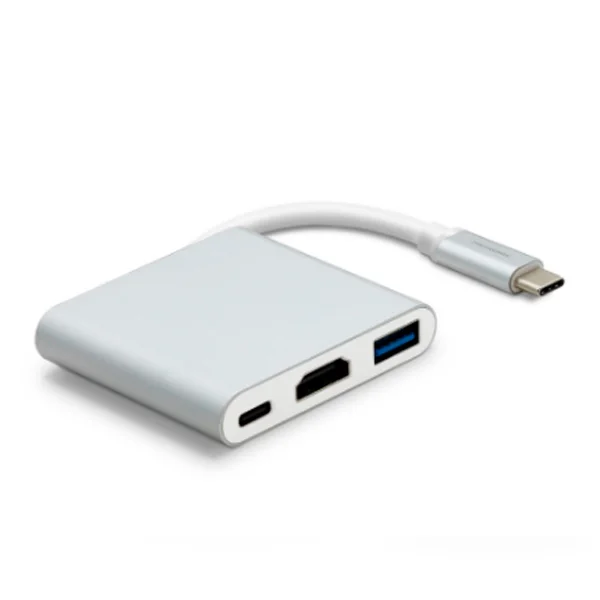 Adaptador Metronic usb-c 3 em 1