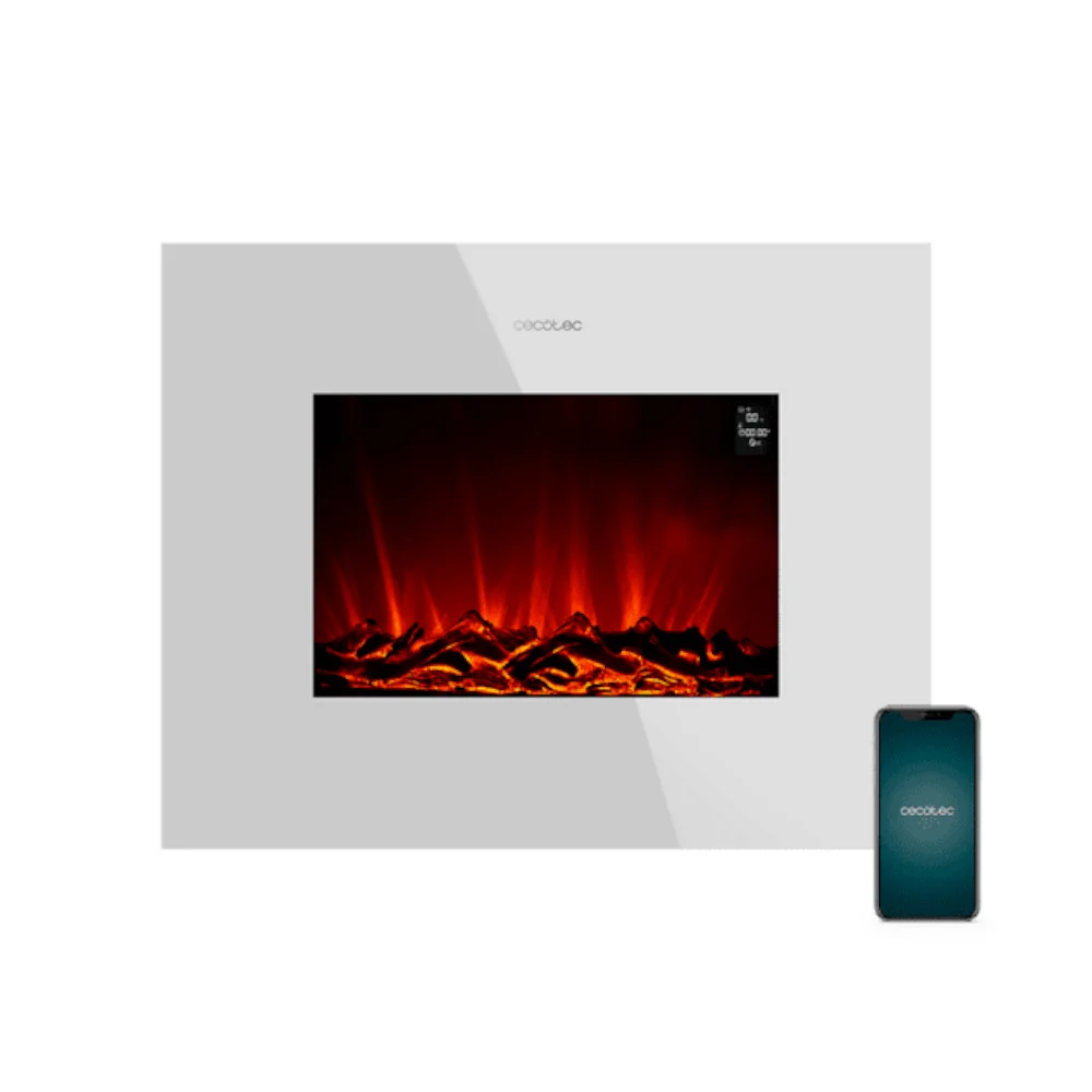 Lareira Elétrica ReadyWarm 2690 Flames 2000w Branco