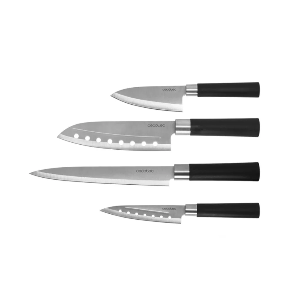 Conjunto De 4 Facas Profissionais Santoku