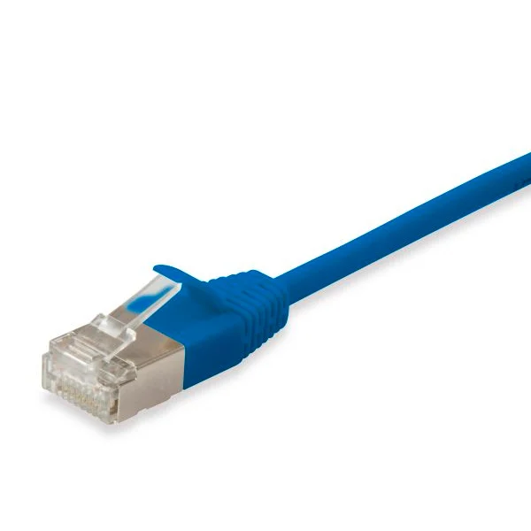 Equip chicote cat.6 f/ftp slim azul