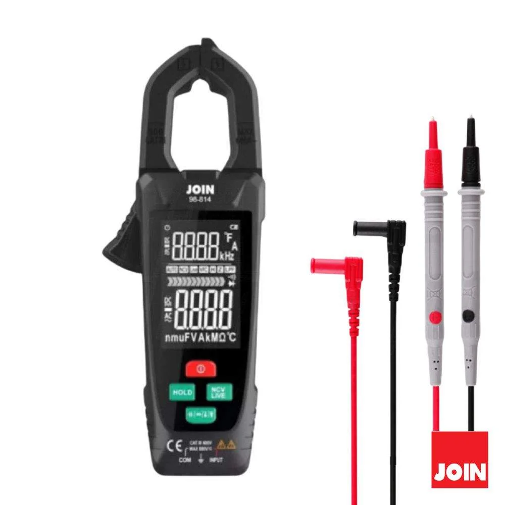 Pinça amperimétrica digital 600a 600v 99mohm ncv join