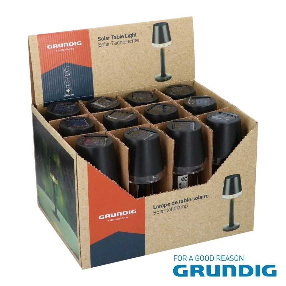 Candeeiro de mesa led ø8x21,3cm 12x grundig