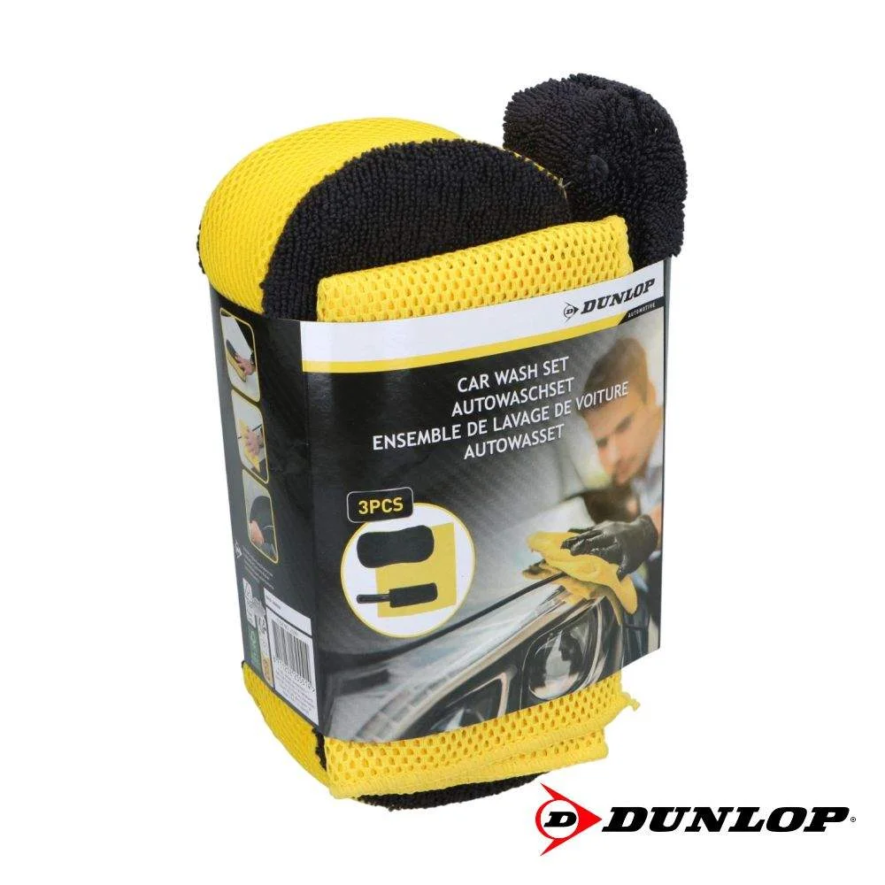 Conjunto de limpeza automóvel 3 peças dunlop