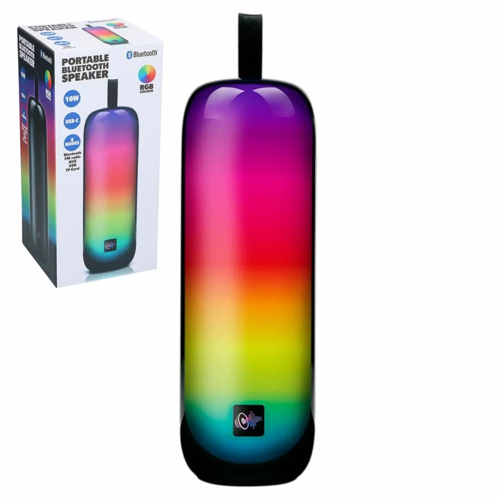 Coluna bluetooth portátil 10w rgb