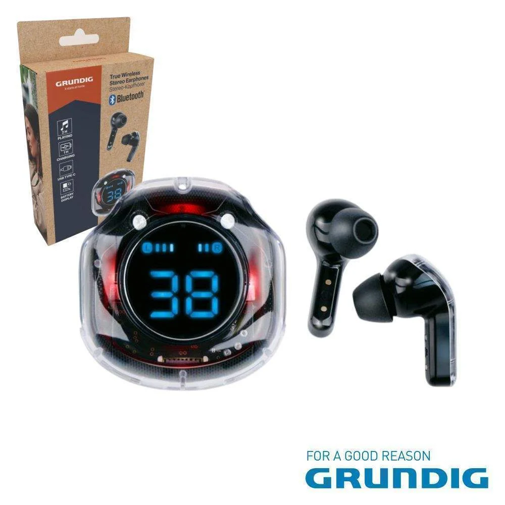 Auriculares bluetooth preto grundig