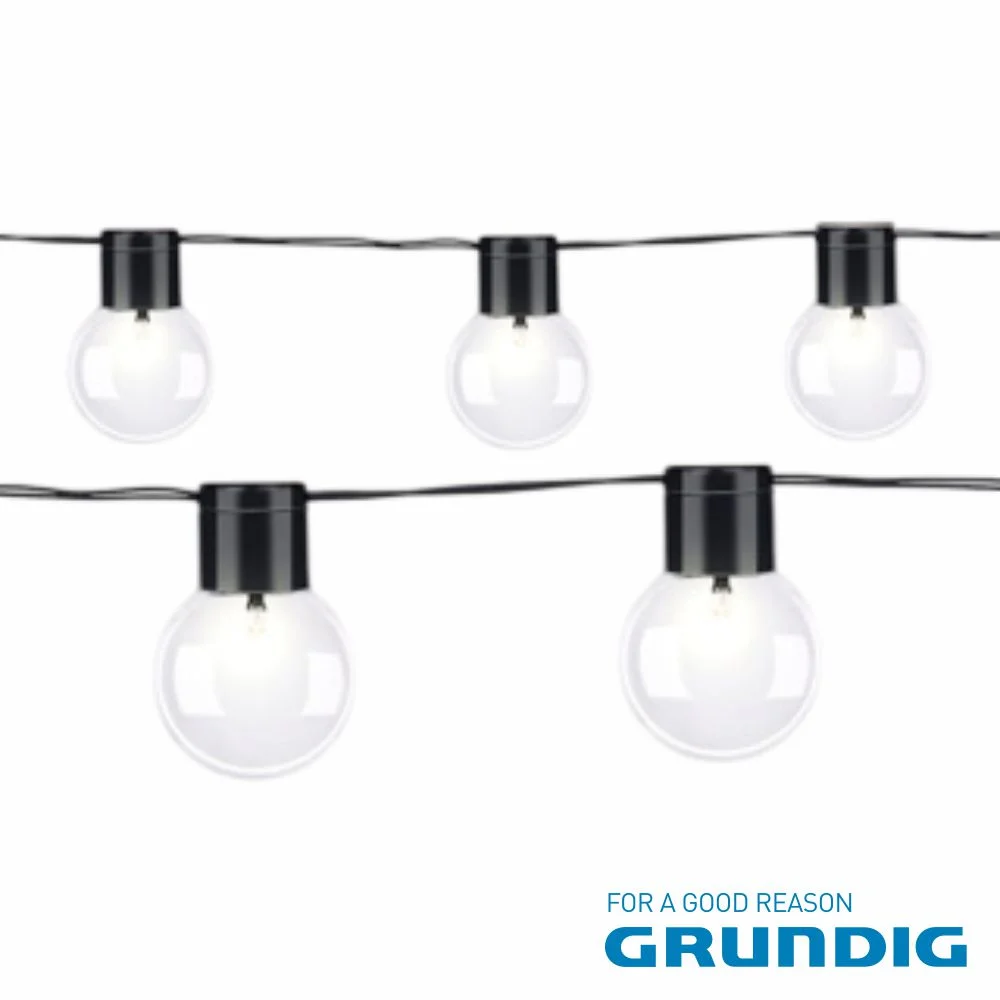 Corrente de iluminação 4.85m c/ 20 lâmpadas e painel solar