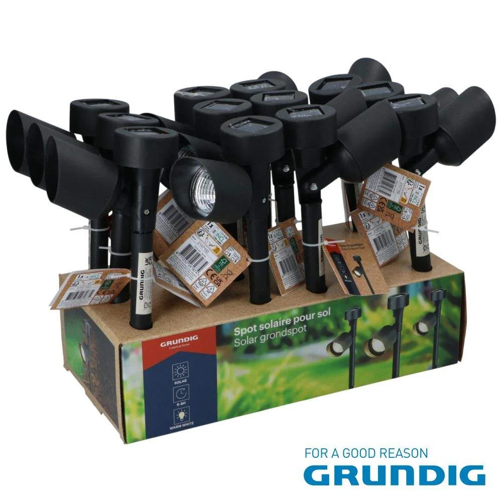 Candeeiro led solar ø5.5xh36.5cm 12x grundig