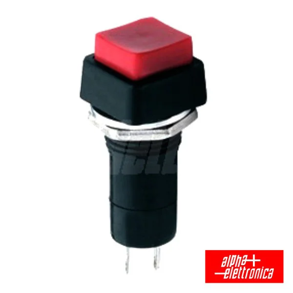 Interruptor Pressão Quadrado Normalmemte Aberto Vermelho