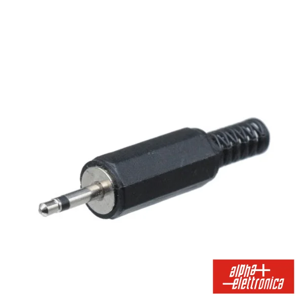 Ficha Jack 2.5mm Macho Mn Pvc C/ Guarda Cabo