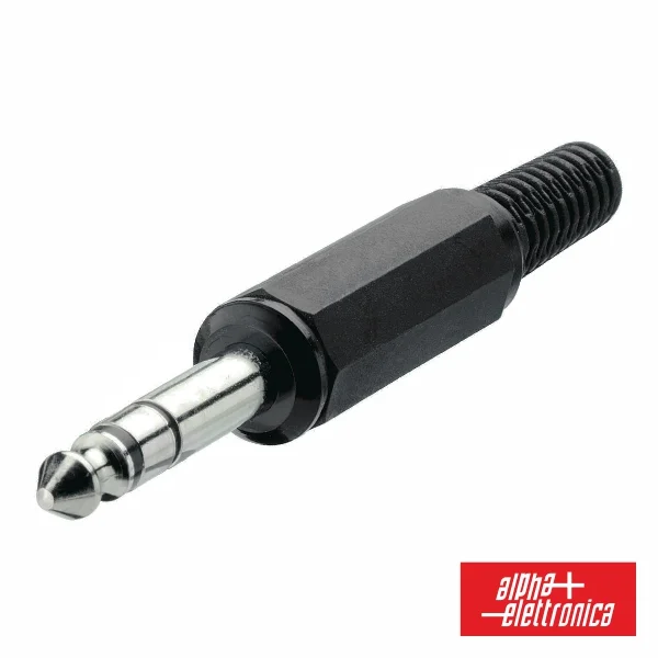 Ficha Jack 6.35mm Macho St C/ Proteção De Cabo