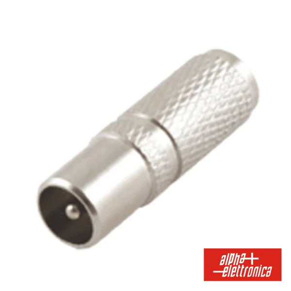 Ficha Coaxial Macho TV Ø9.5mm Metálica TWist On