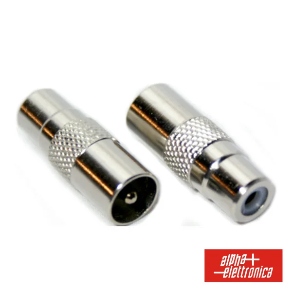 Ficha Adaptadora Macho Coaxial 9.5mm/ Fêmea Rca
