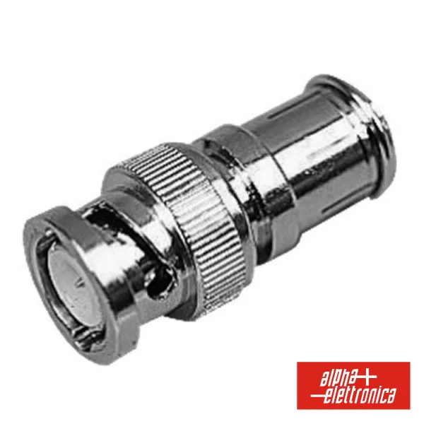 Ficha Adaptadora Bnc Macho P/ Ficha Coaxial Fêmea Ø9.5mm