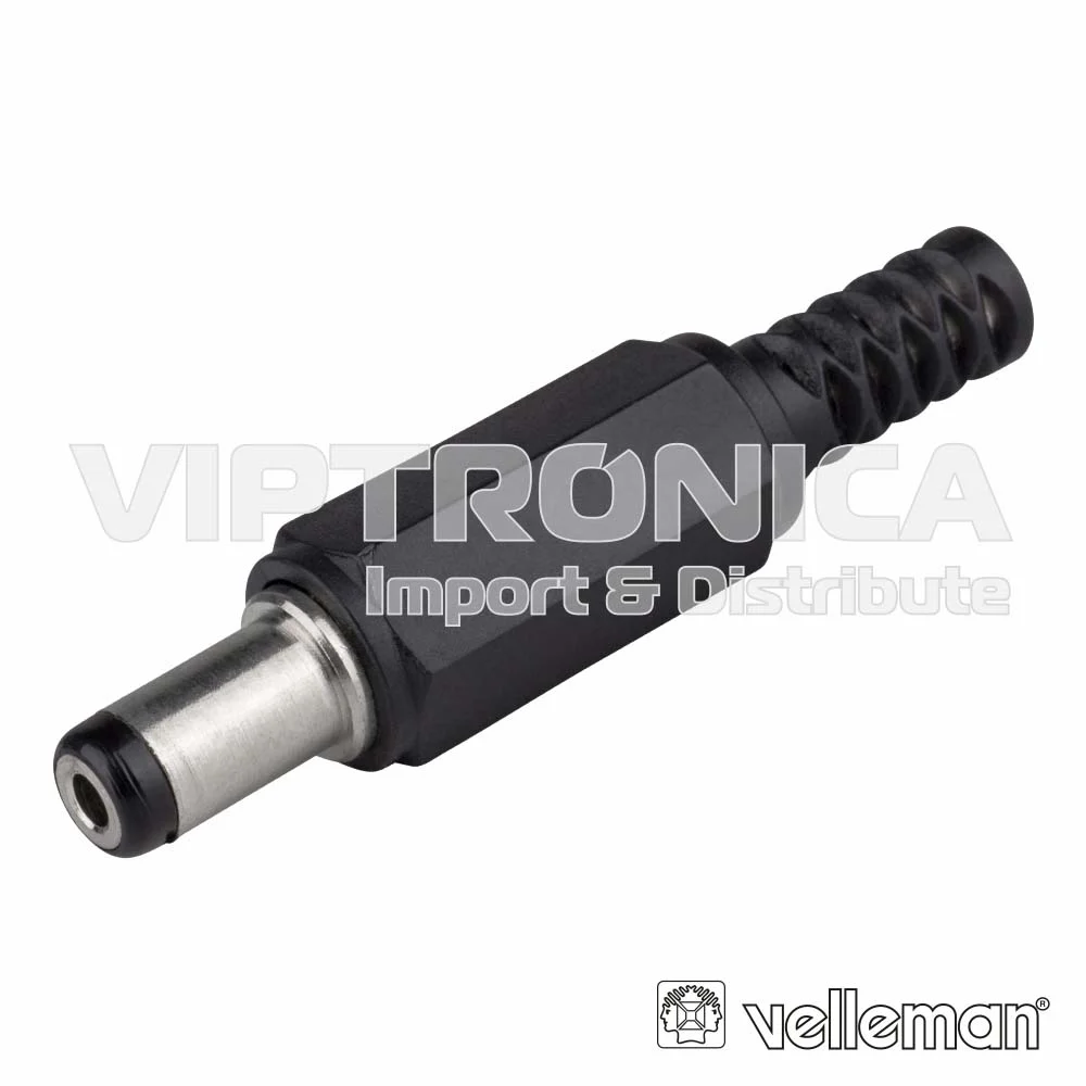 Ficha Alimentação DC Fêmea 2.1x5.5mm C/ 9.5mm