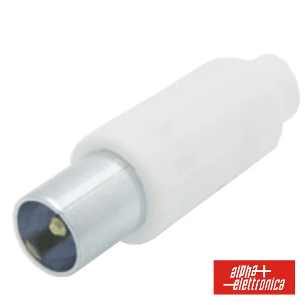 Ficha Coaxial Macho TV Ø9.5mm Plástico