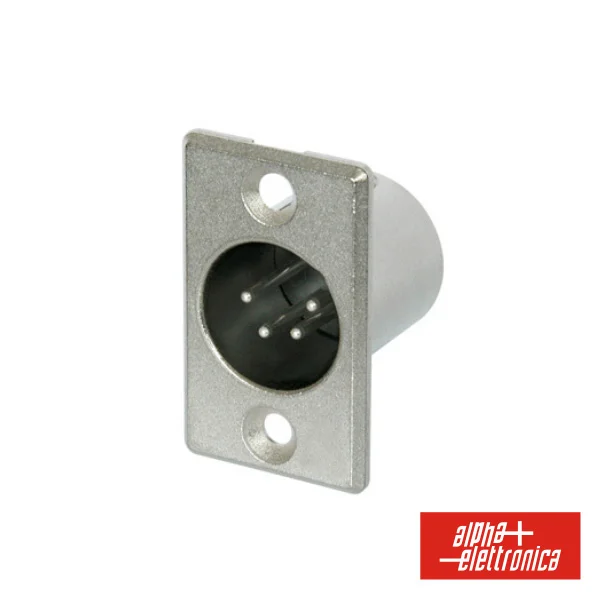 Ficha XLR 4p Macho De Painel