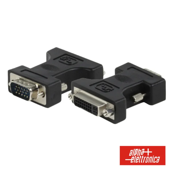 Ficha Adaptadora DVI-I Dual Link Fêmea P/ VGA Macho