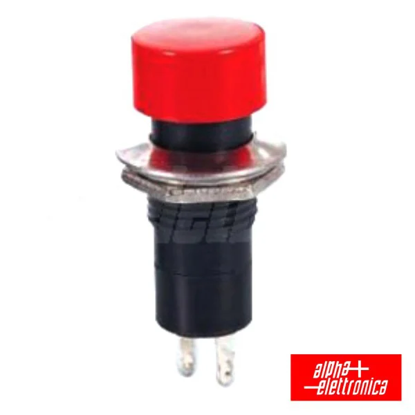 Interruptor Pressão Redondo Normalmemte Aberto Vermelho