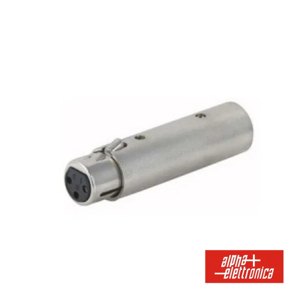 Ficha Adaptadora XLR 3p Fêmea / XLR 3p Macho