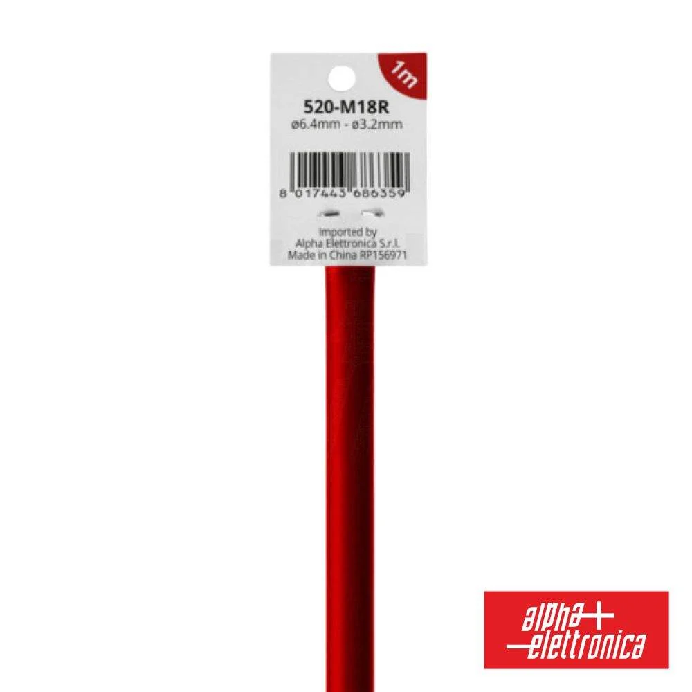 Tubo manga termoretrátil 2 1 ø6.4mm 1m