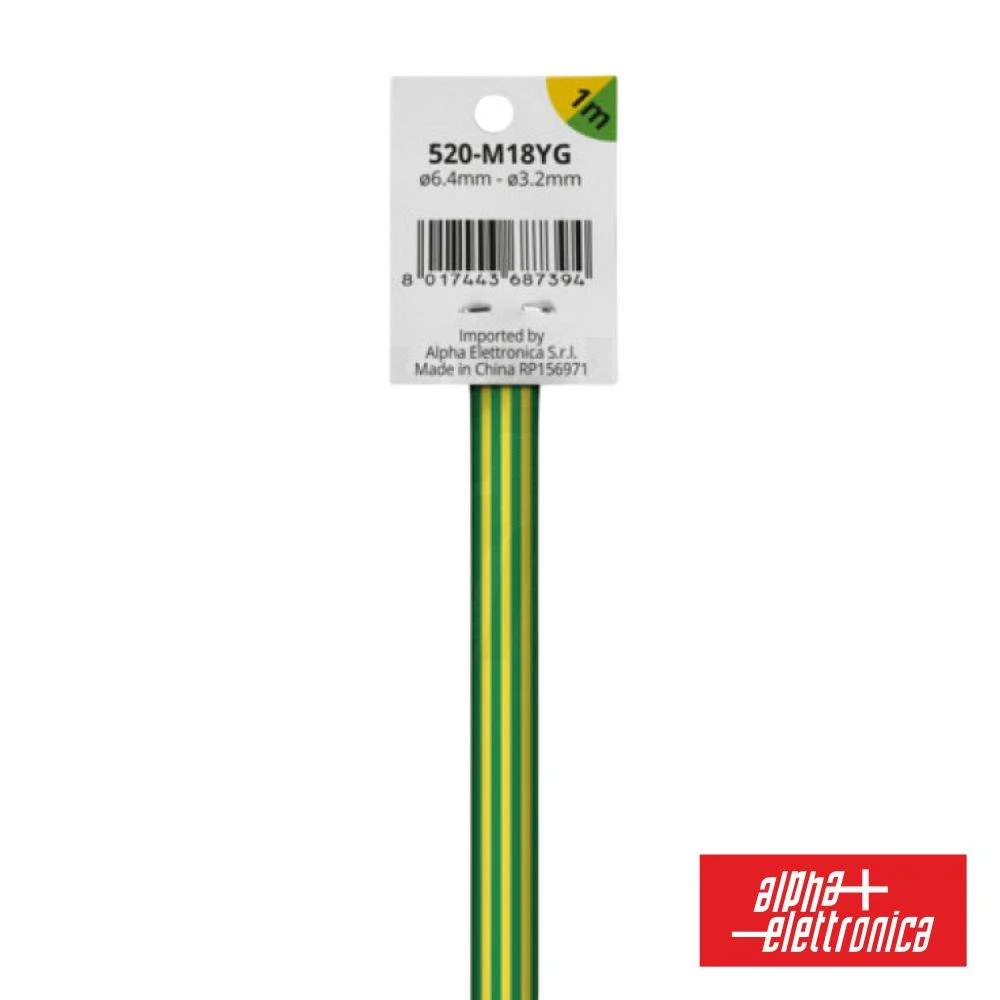 Tubo manga termoretrátil 2 1 ø6.4mm 1m