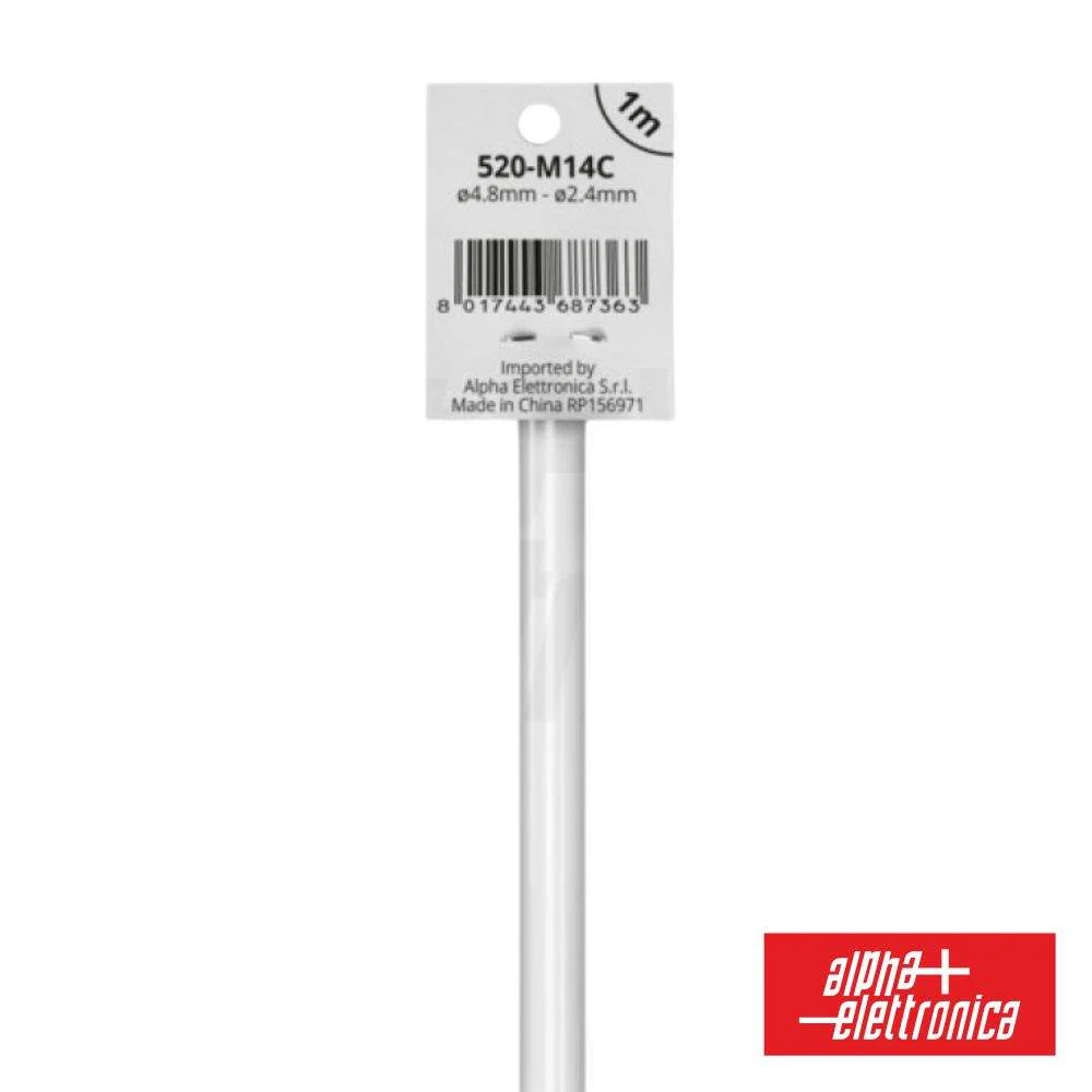 Tubo manga termoretrátil 2 1 ø4.8mm 1m