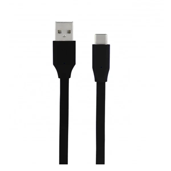Mooov cabo usb-a / usb-c plano data charge preto 3mt