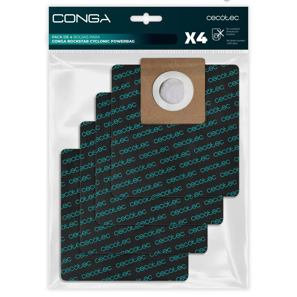 Pack de 4 sacos para Conga Rockstar Cyclonic CECOTEC
