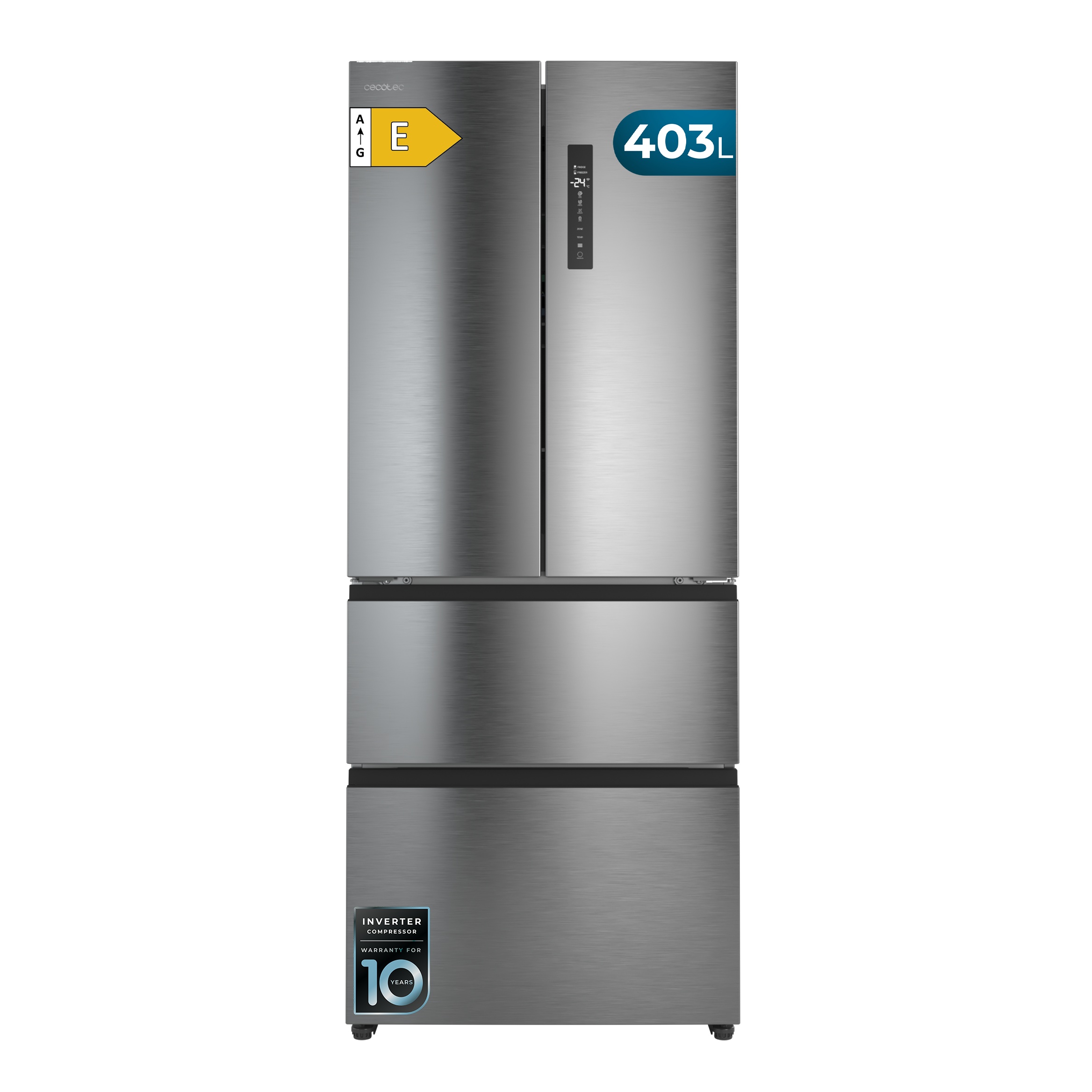 Frigorífico americano Bolero F2D 403 Inox E CECOTEC