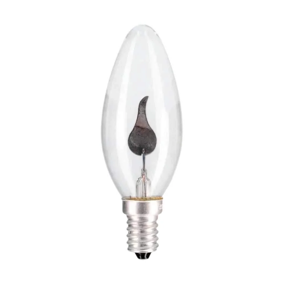 Lãmpada e14 3w b35 230v c efeito chama patron