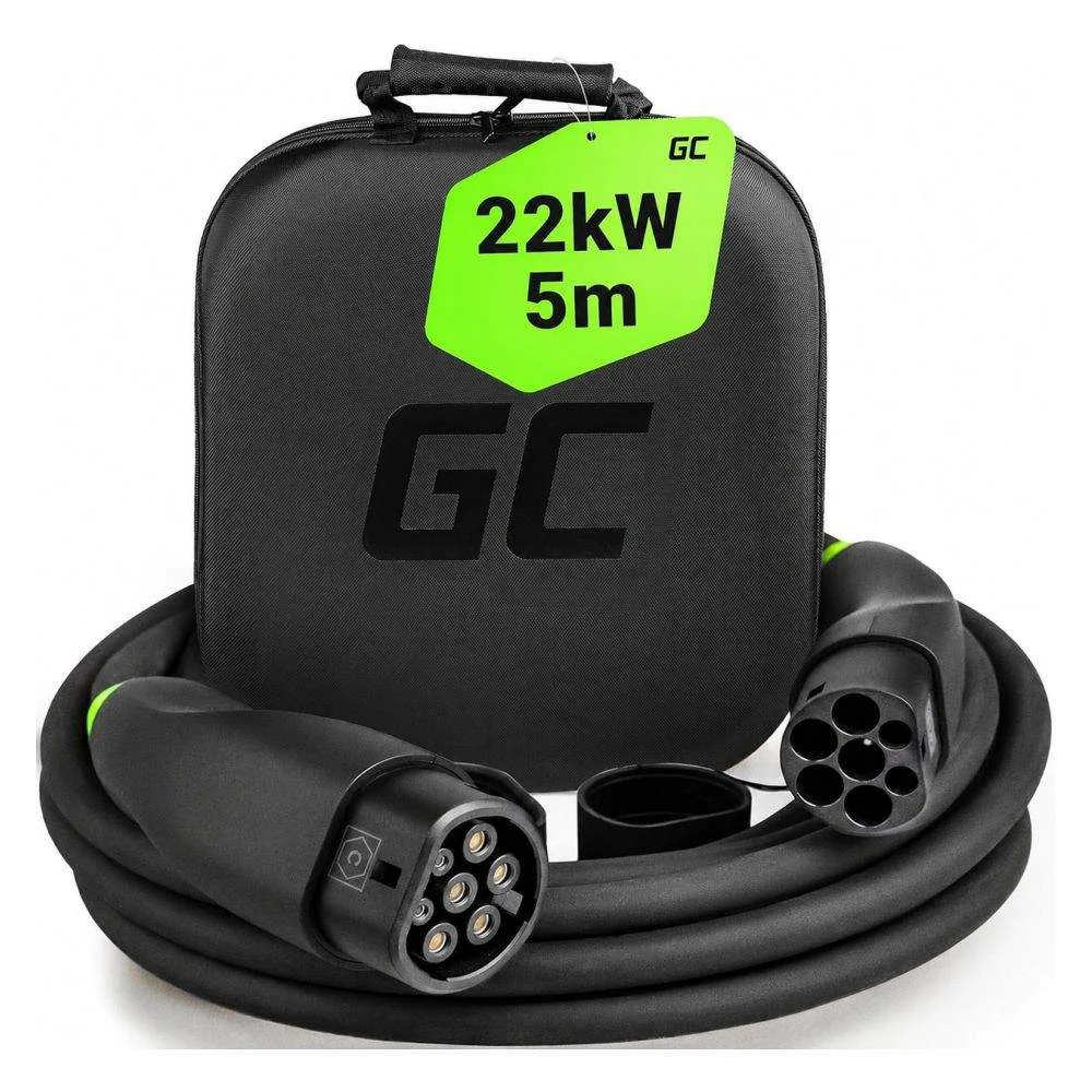 Cabo carregamento p automóveis ev tipo2 tipo2 22kw 5m