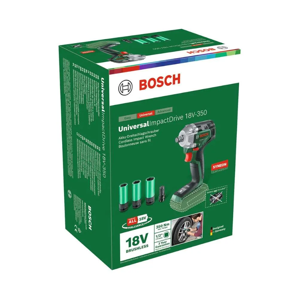 Chave de Impacto Bosch Sem Fios UniversalImpactDrive 18V-350