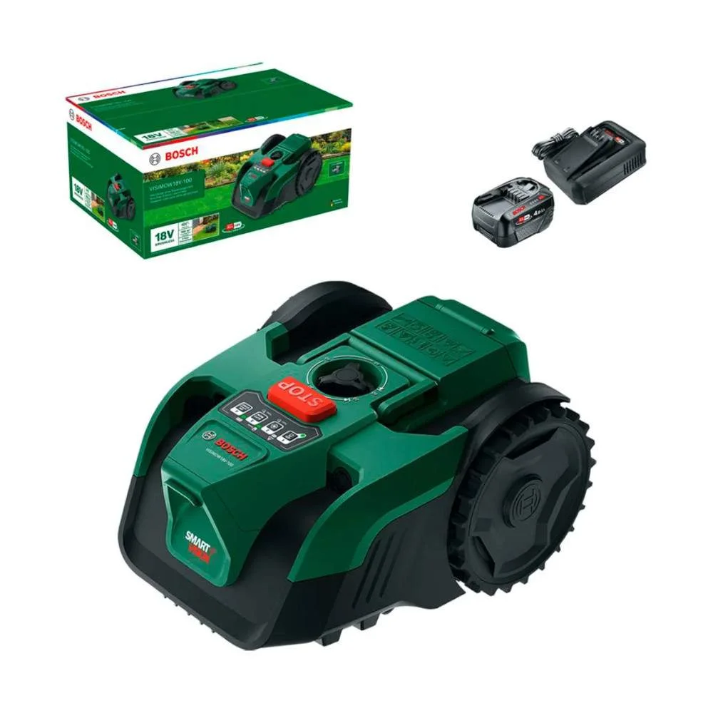Robot Corta Relva Bosch Relva VisiMow 18V-100 18V