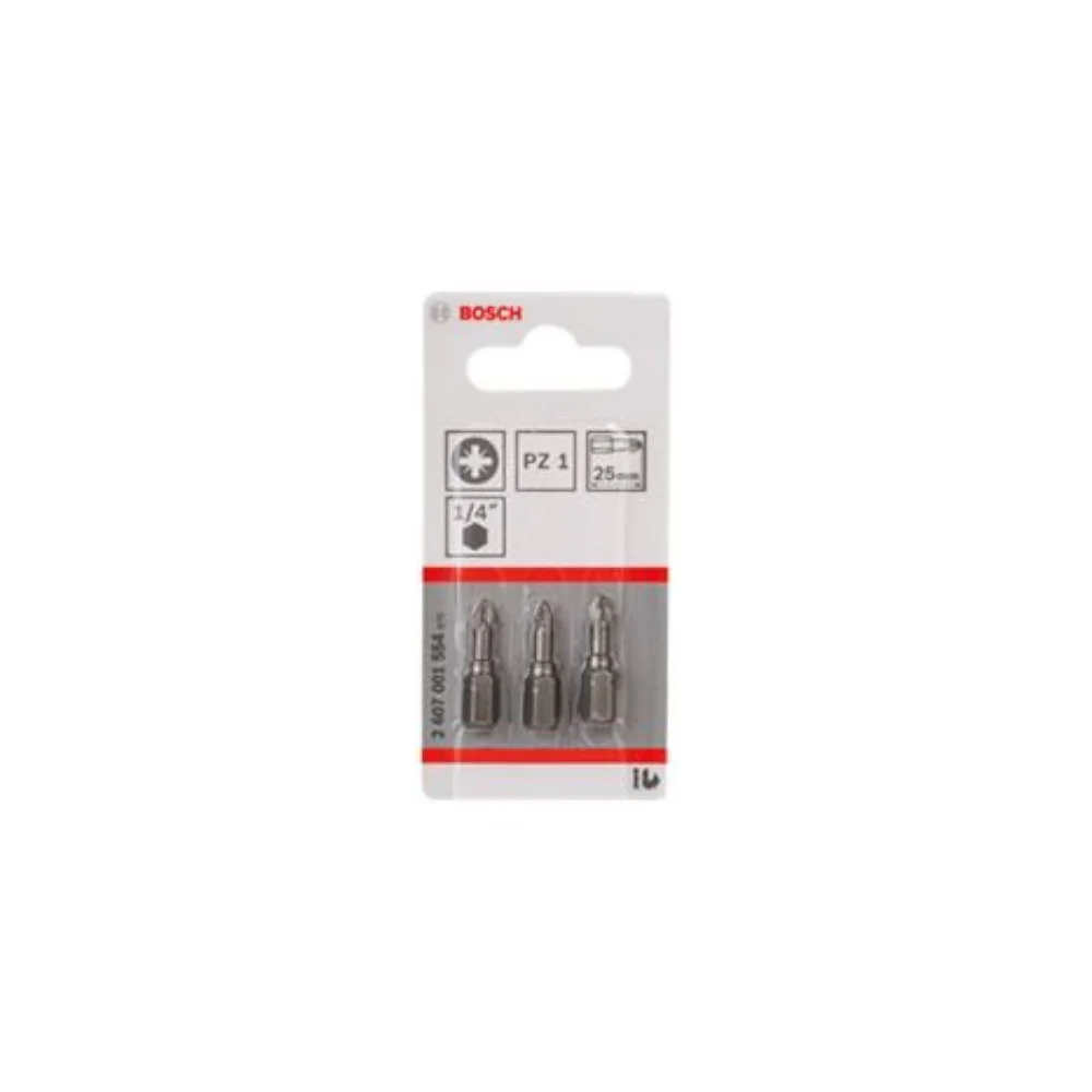 Conjunto de Pontas de Chave de Fendas BOSCH 25mm 3 Peças