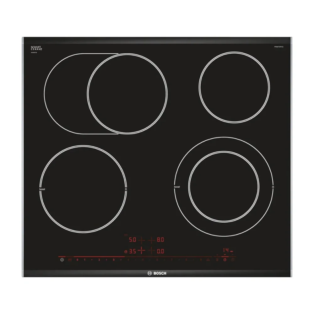 Placa vitrocerâmica bosch pkn675dp1d (4 zonas - integrável -