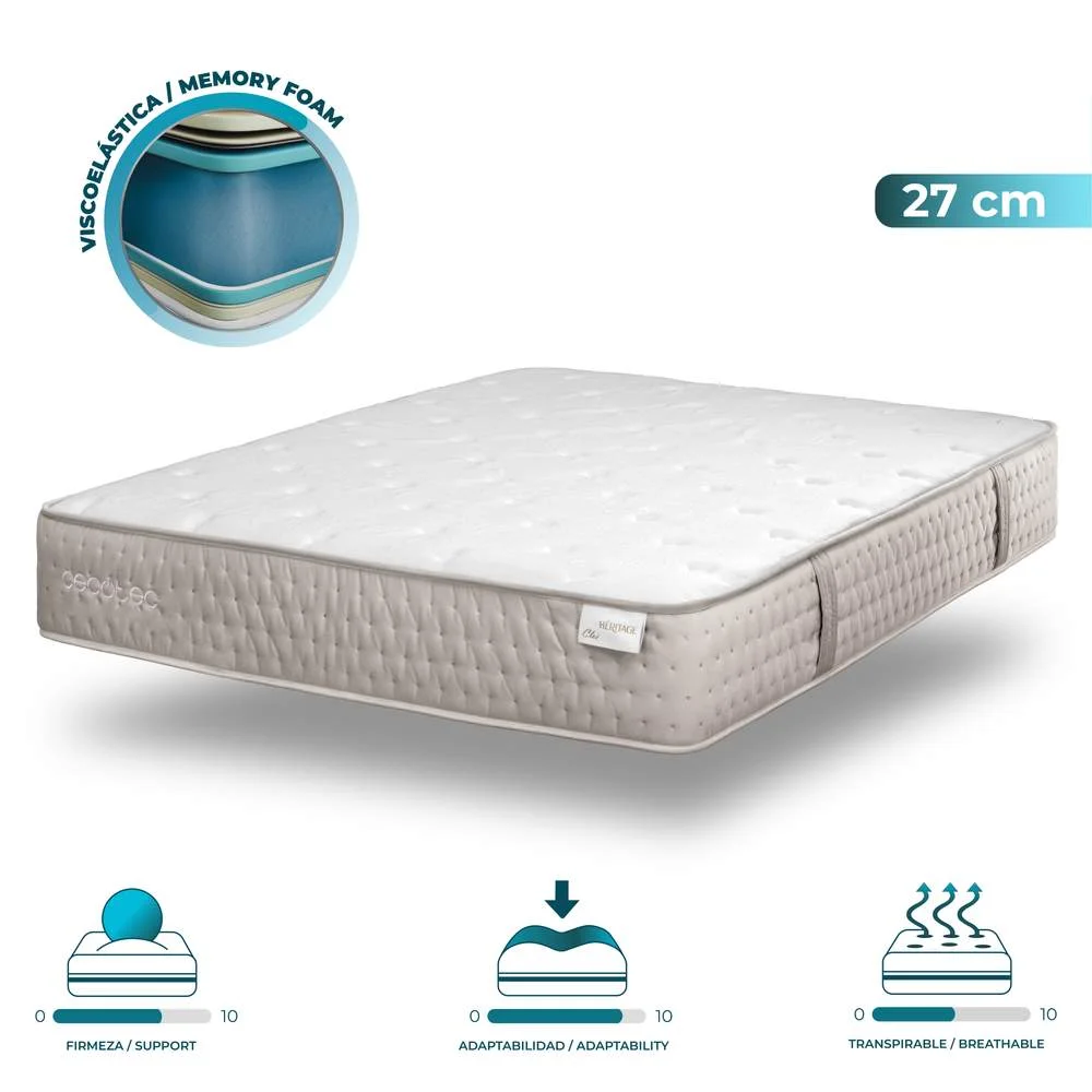 Colchão Flow Hêritage Cloé 160x200 CECOTEC