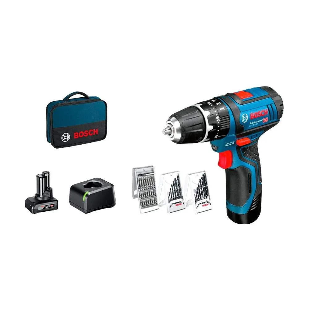 Berbequim sem fios BOSCH GSB 12V-15 Promo Pack