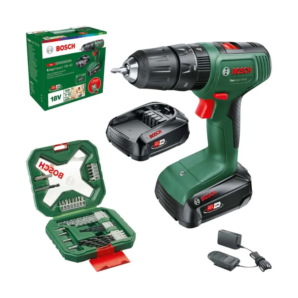 Berbequim Percutor Sem Fios BOSCH EasyImpact 18V