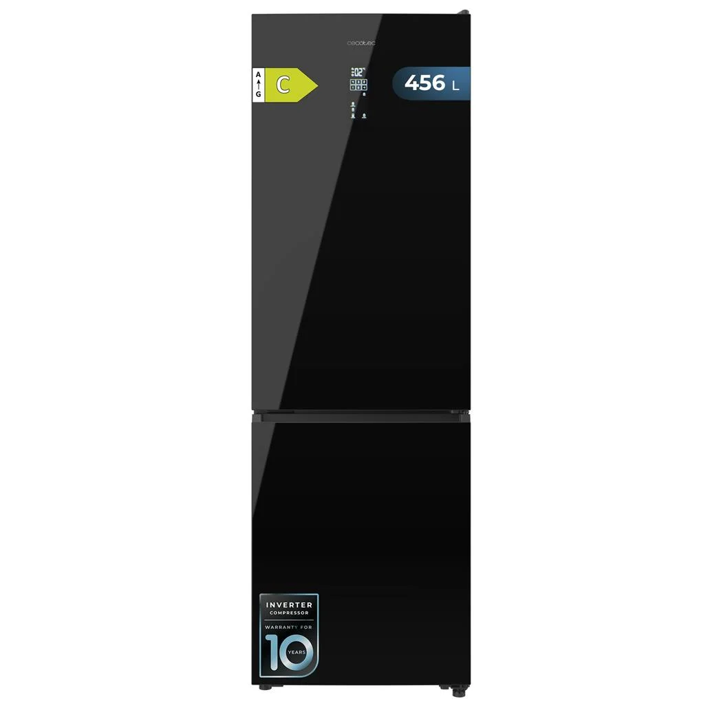 Combinado Bolero CoolMarket Combi 456 Black Glass 456L