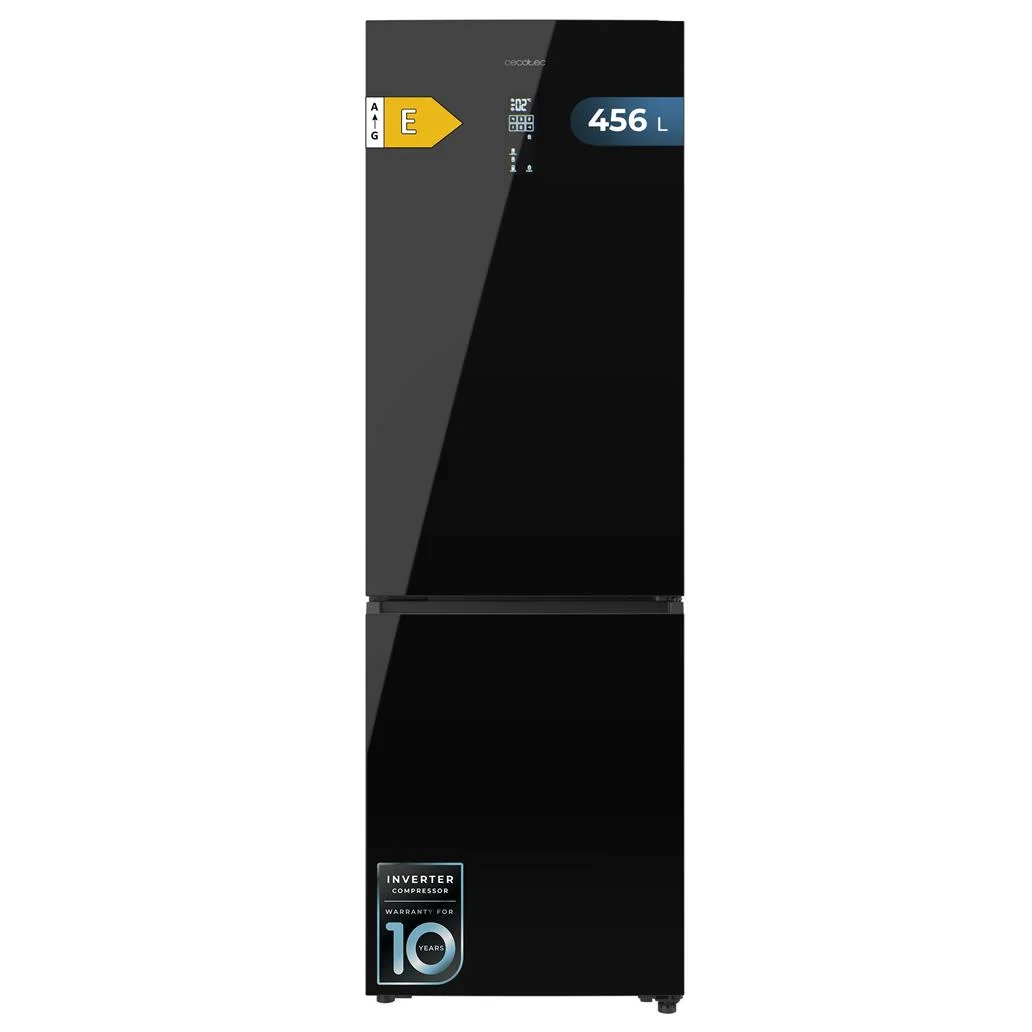 Combinado Bolero CoolMarket Combi 456 Black Glass 456L