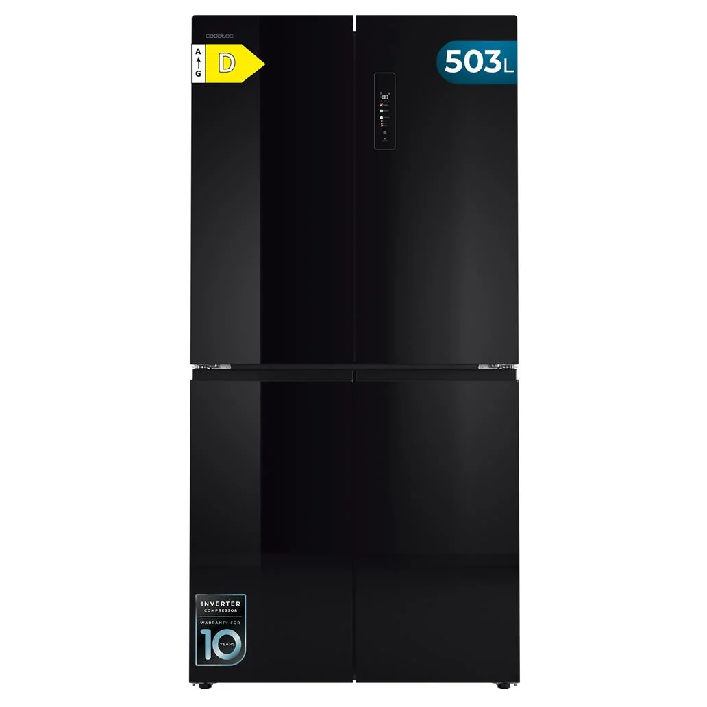 Frigorífico Americano Bolero CoolMarket 4D 503 Black Glass L